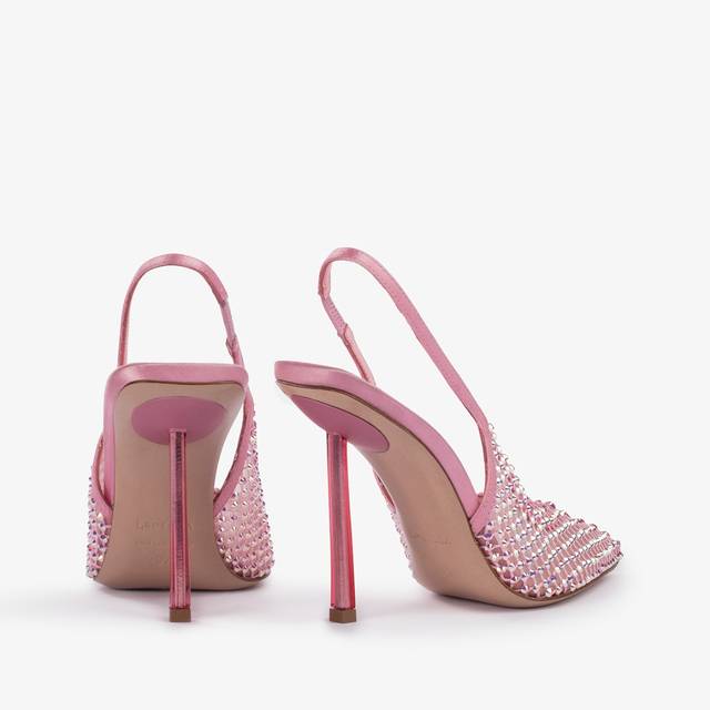 Le Silla Slingback gioiello rete rosa dea e Cristalli Saldi Di Fabbrica