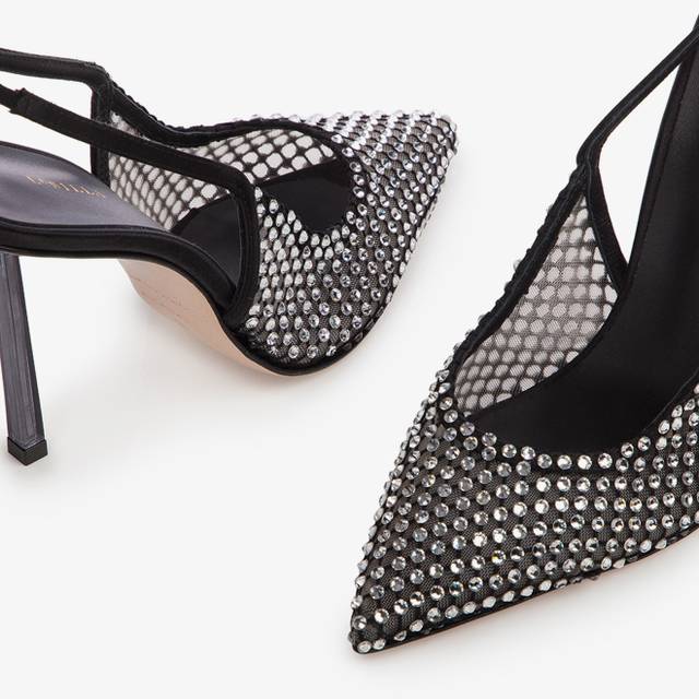 Le Silla Slingback gioiello rete nera I Più Venduti