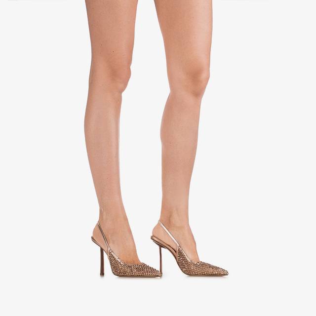 Le Silla Slingback gioiello rete oro rosa Negozio