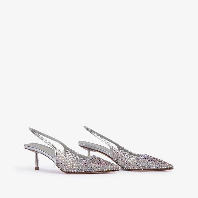 Le Silla Slingback gioiello rete argento eclissi Nuova