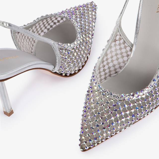 Le Silla Slingback gioiello rete argento eclissi Italia