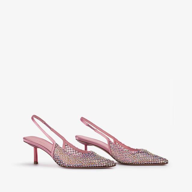 Le Silla Slingback gioiello rete rosa dea e Cristalli Negozio