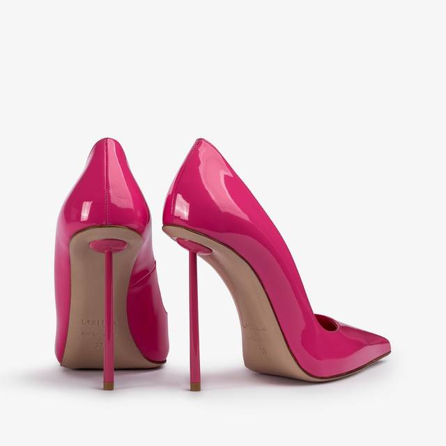Le Silla Décolleté vernice fucsia party Italia