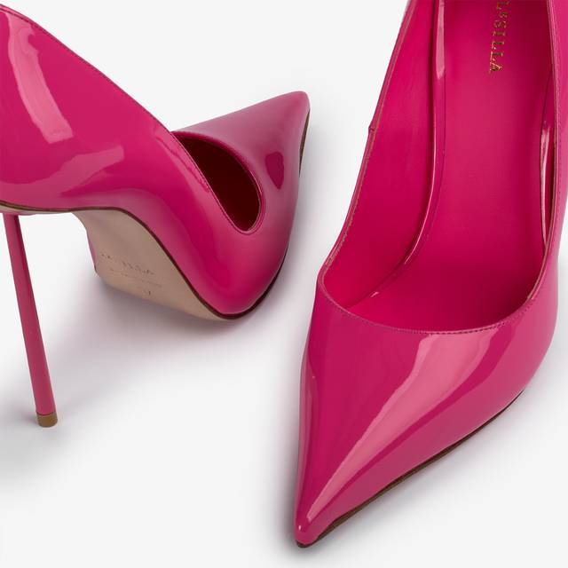 Le Silla Décolleté vernice fucsia party Italia