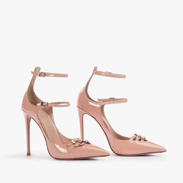Le Silla Décolleté con listini vernice nude skin Negozi Online