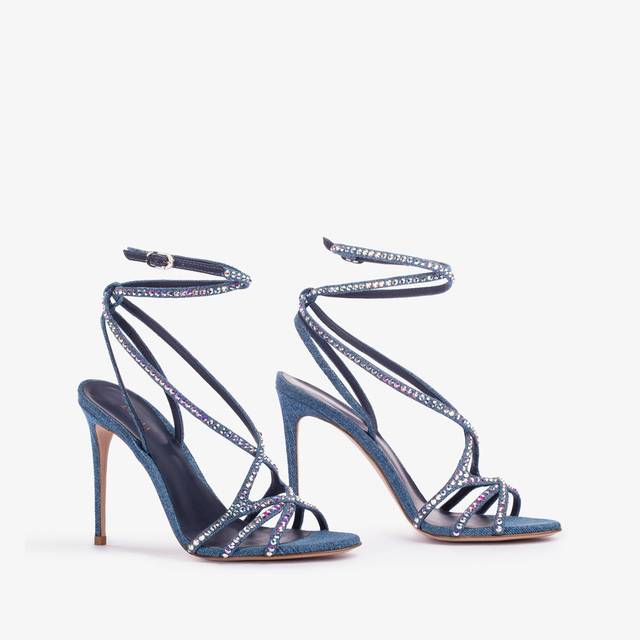 Le Silla Sandalo denim blu Sottocosto