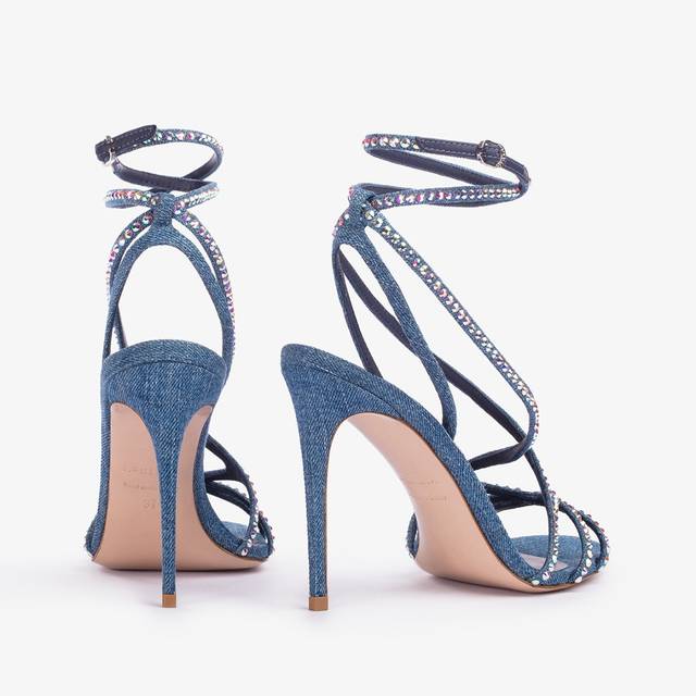 Le Silla Sandalo denim blu Sottocosto