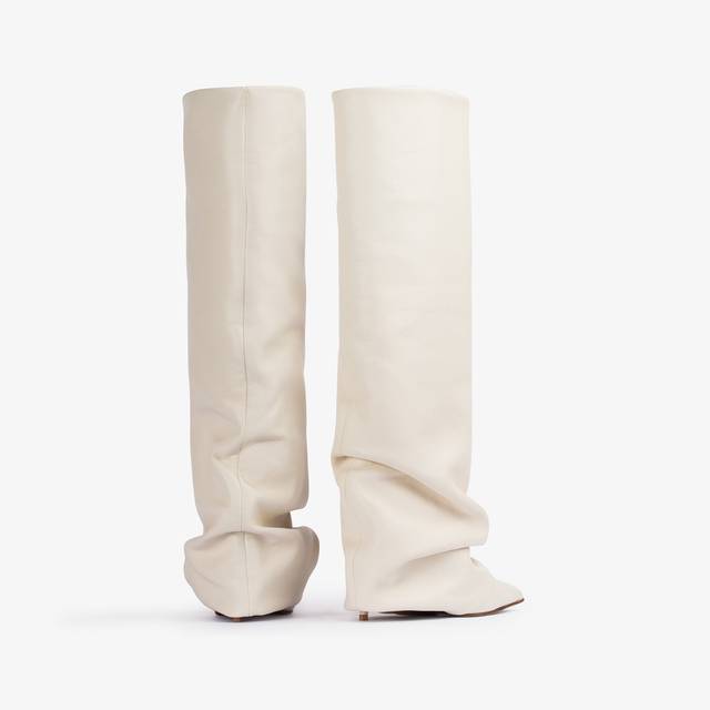 Le Silla Stivale con risvolto nappa bianco milk Vendita Economica