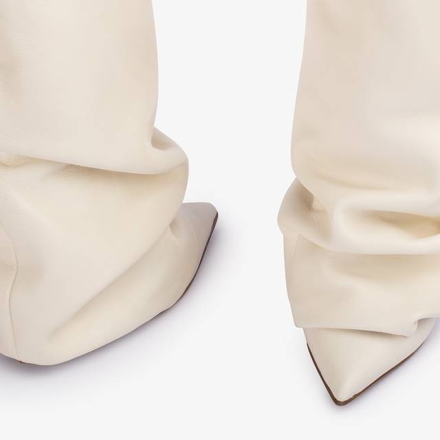 Le Silla Stivale con risvolto nappa bianco milk Vendita Economica
