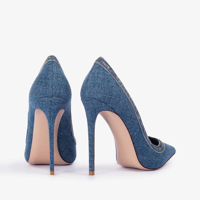 Le Silla Décolleté denim blu Moda
