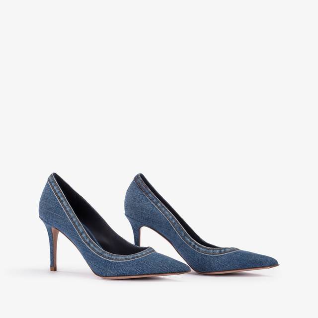 Le Silla Décolleté denim blu 2025