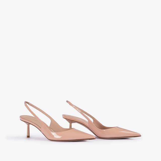 Le Silla Slingback vernice nude skin Nuovo