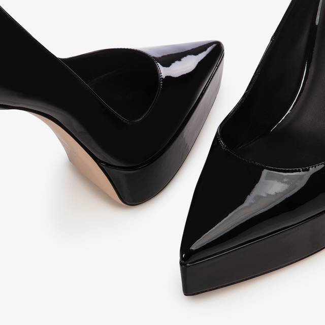 Le Silla Décolleté con plateau vernice nera Affare Del Giorno