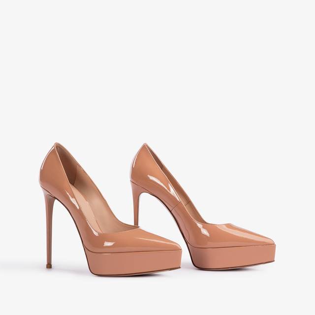 Le Silla Décolleté con plateau vernice nude phard Prezzo Ridotto