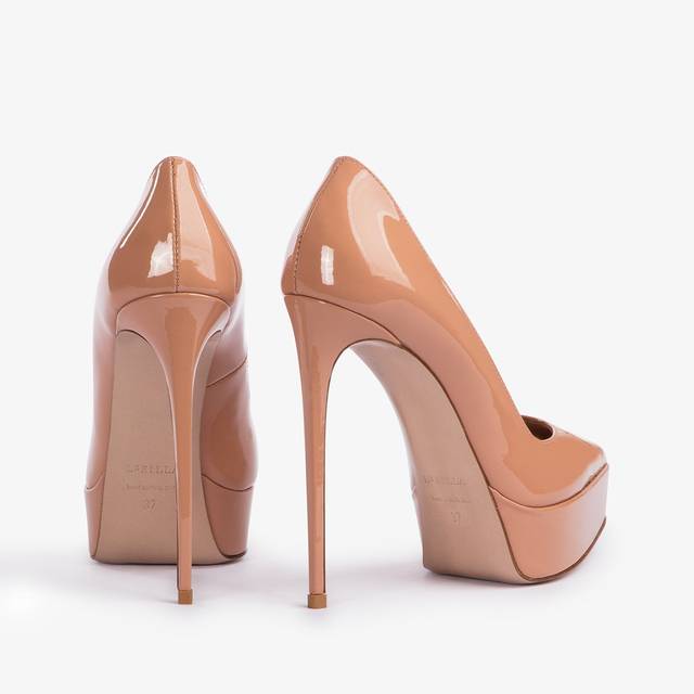Le Silla Décolleté con plateau vernice nude phard Prezzo Ridotto