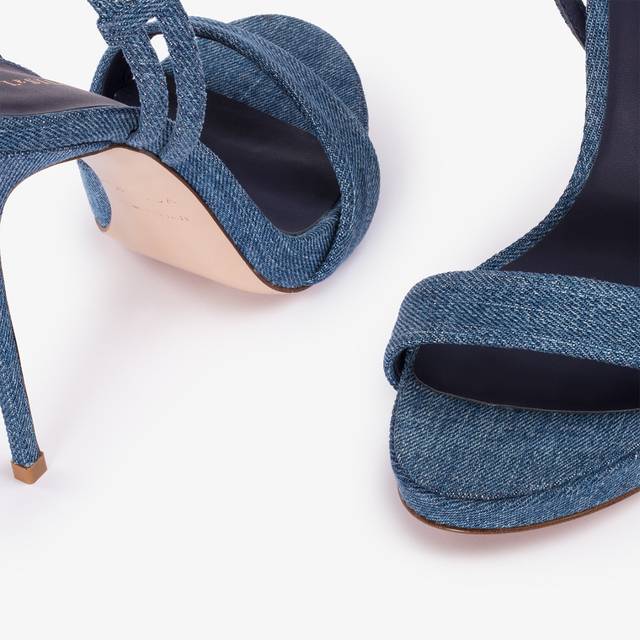 Le Silla Sandalo denim blu Prezzo Ridotto