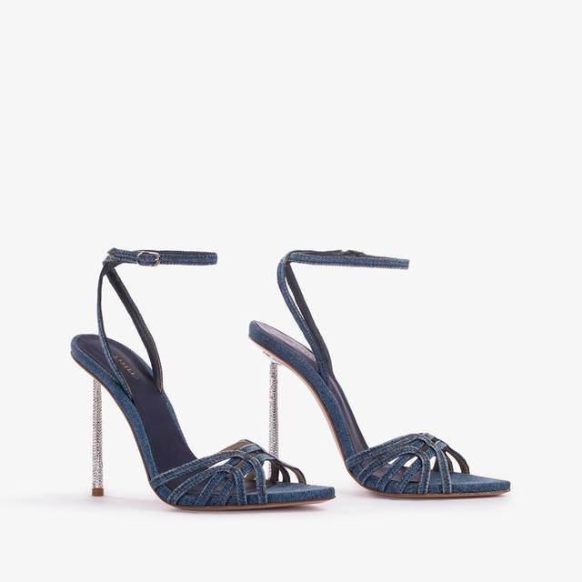 Le Silla Sandalo denim blu Sottocosto