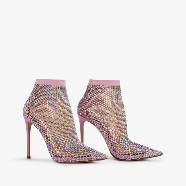 Le Silla Stivaletto calza rosa dea e Cristalli Vendita Calda