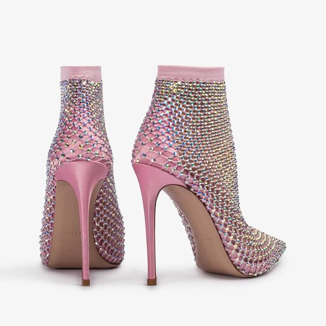 Le Silla Stivaletto calza rosa dea e Cristalli Vendita Calda
