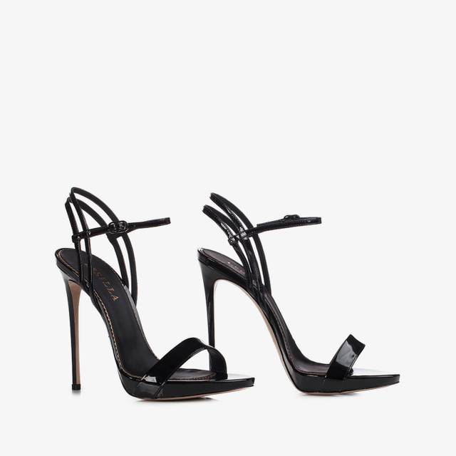 Le Silla Sandalo vernice nero Vendite Flash