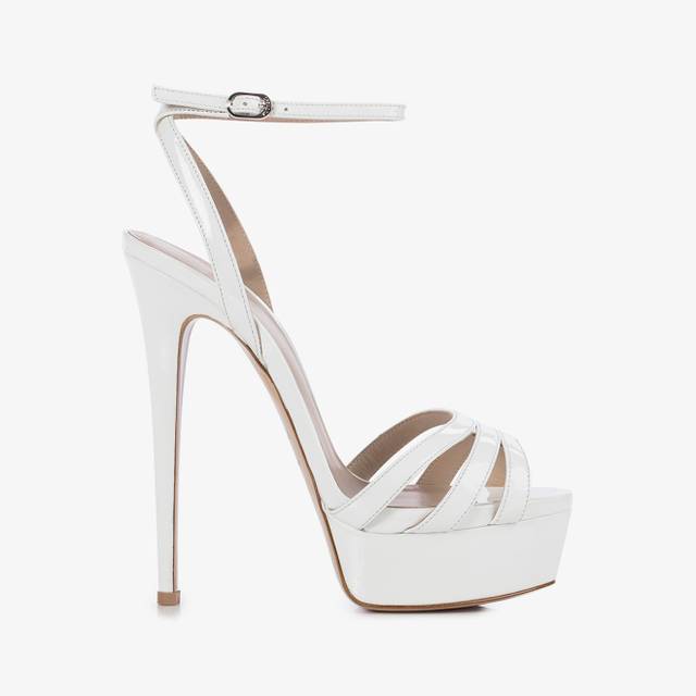 Le Silla Sandalo vernice bianco Nuova