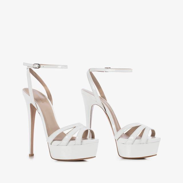 Le Silla Sandalo vernice bianco Nuova