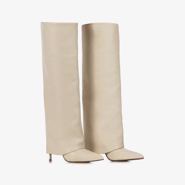 Le Silla Stivale con risvolto nappa bianco Offerta Anniversario