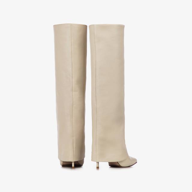 Le Silla Stivale con risvolto nappa bianco Offerta Anniversario