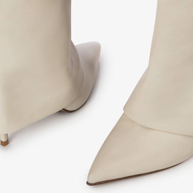 Le Silla Stivale con risvolto nappa bianco Offerta Anniversario