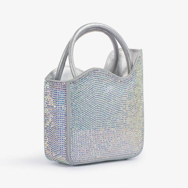 Le Silla Small bag cristalli argento Vendita calda