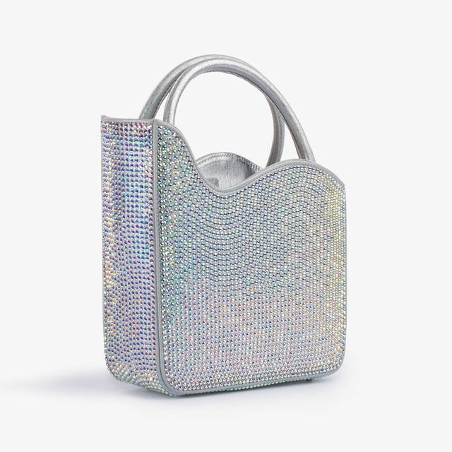 Le Silla Small bag cristalli argento Vendita calda