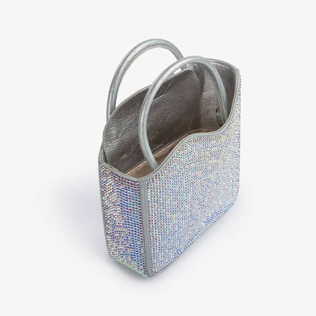 Le Silla Small bag cristalli argento Vendita calda