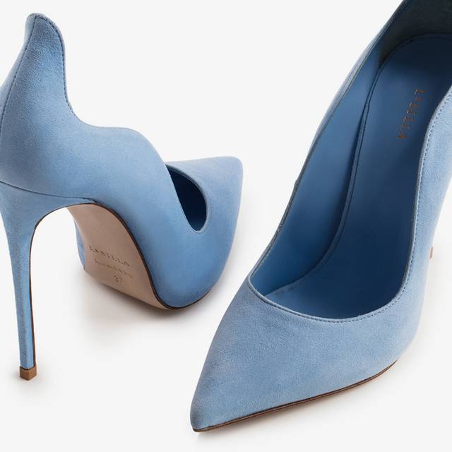 Le Silla Décolleté camoscio azzurra ortensia Offerte esclusive