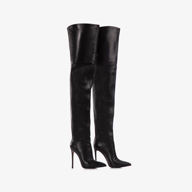 Le Silla Stivale sopra il ginocchio oversize nappa nero Prezzo basso