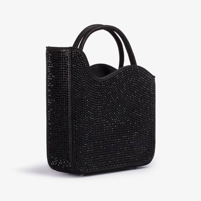 Le Silla Small bag cristalli nero jet Rilascio limitato