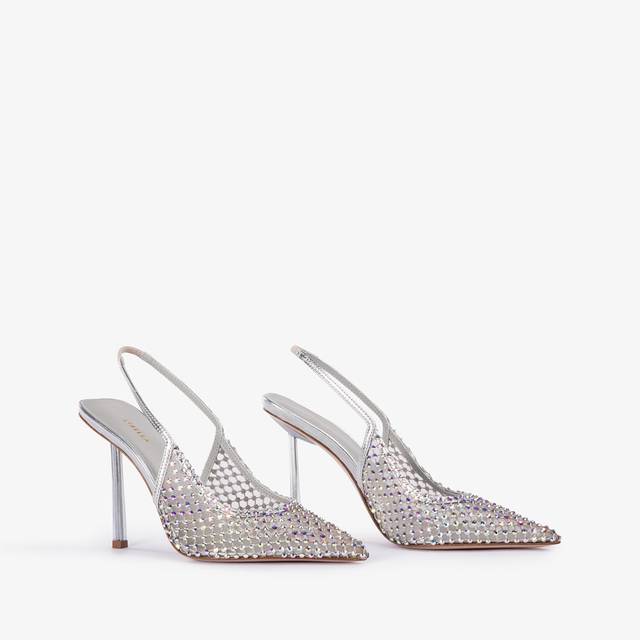 Le Silla Slingback gioiello rete argento eclissi Fino al 60% di sconto