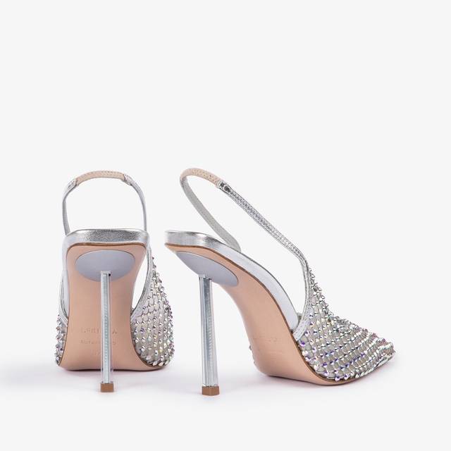 Le Silla Slingback gioiello rete argento eclissi Fino al 60% di sconto