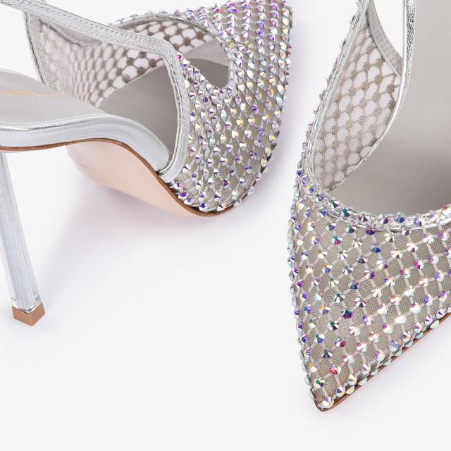 Le Silla Slingback gioiello rete argento eclissi Fino al 60% di sconto