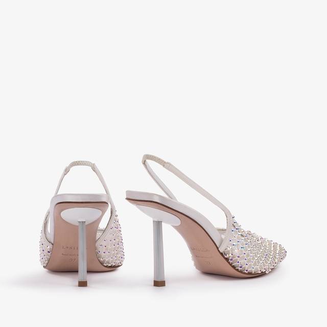 Le Silla Slingback gioiello rete bianca carta e Cristalli Offerta speciale della fabbrica