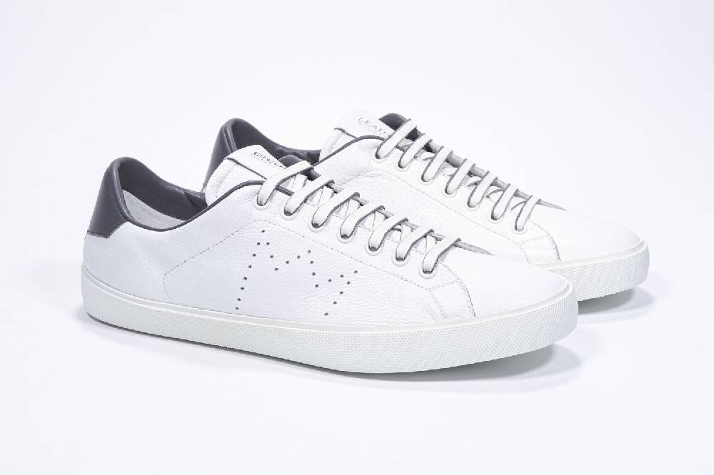 Leather Crown LC06 | Grigio & Bianche - Basse - Uomo Nuovo