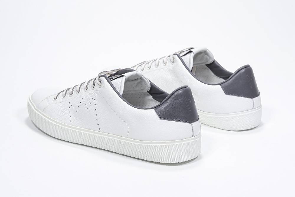 Leather Crown LC06 | Grigio & Bianche - Basse - Uomo Nuovo