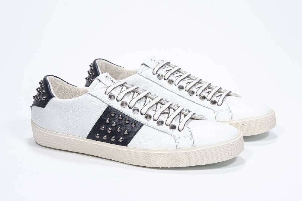 Leather Crown STUDLIGHT | Bianco e Marina - BASSE - Uomo Sconto