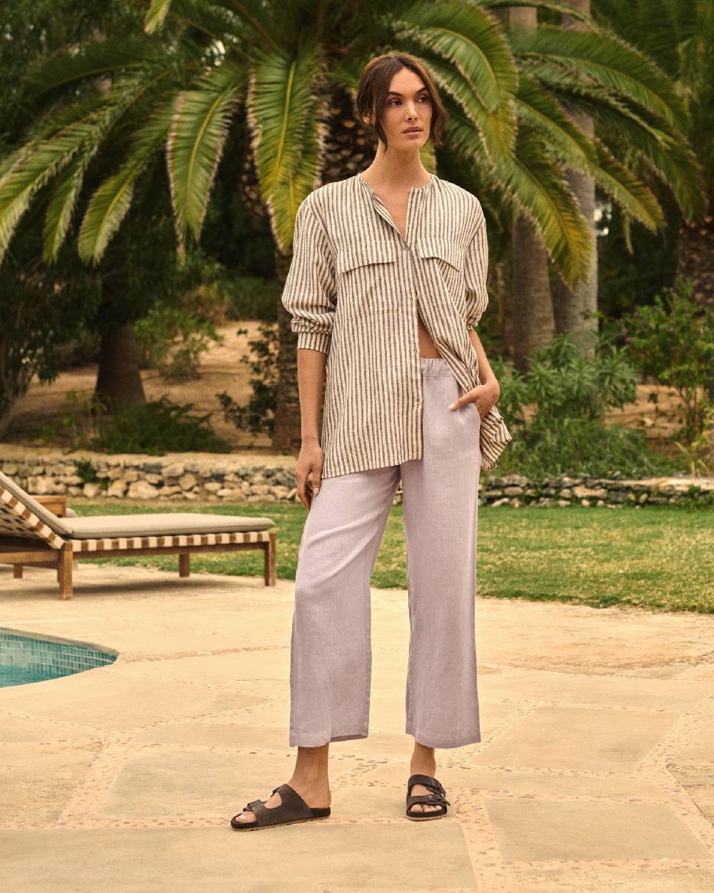 Manebí Linen Belem Trousers - Iris Online