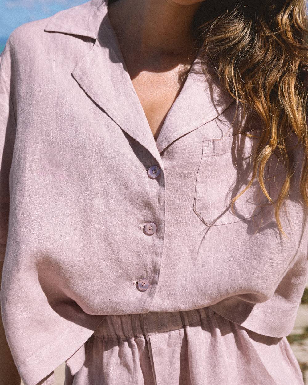 Manebí Linen Cumana Shirt - Iris Offerte