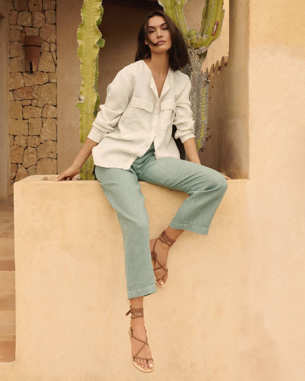 Manebí Linen Valparaiso Shirt - Eggnog Nuova