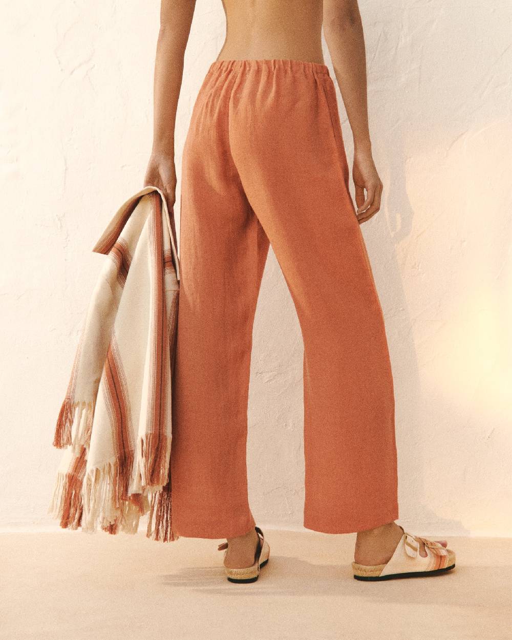 Manebí Linen Gauze Girona Trousers - Sunbaked Promozione