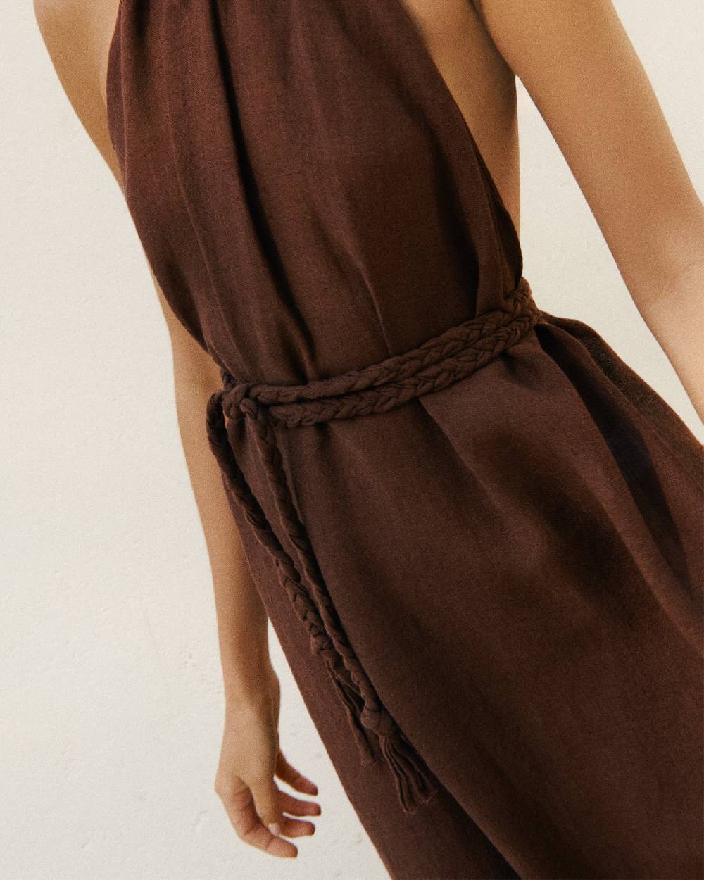 Manebí Linen Gauze Tulum Dress - Cocoa Fino Al -60%