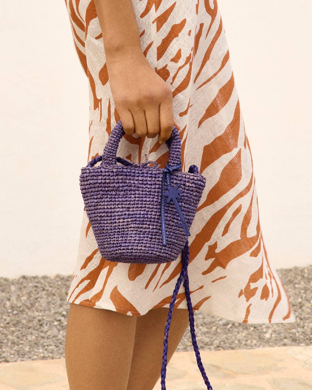 Manebí Raffia Summer Bag Mini - Summer Purple Nuovo