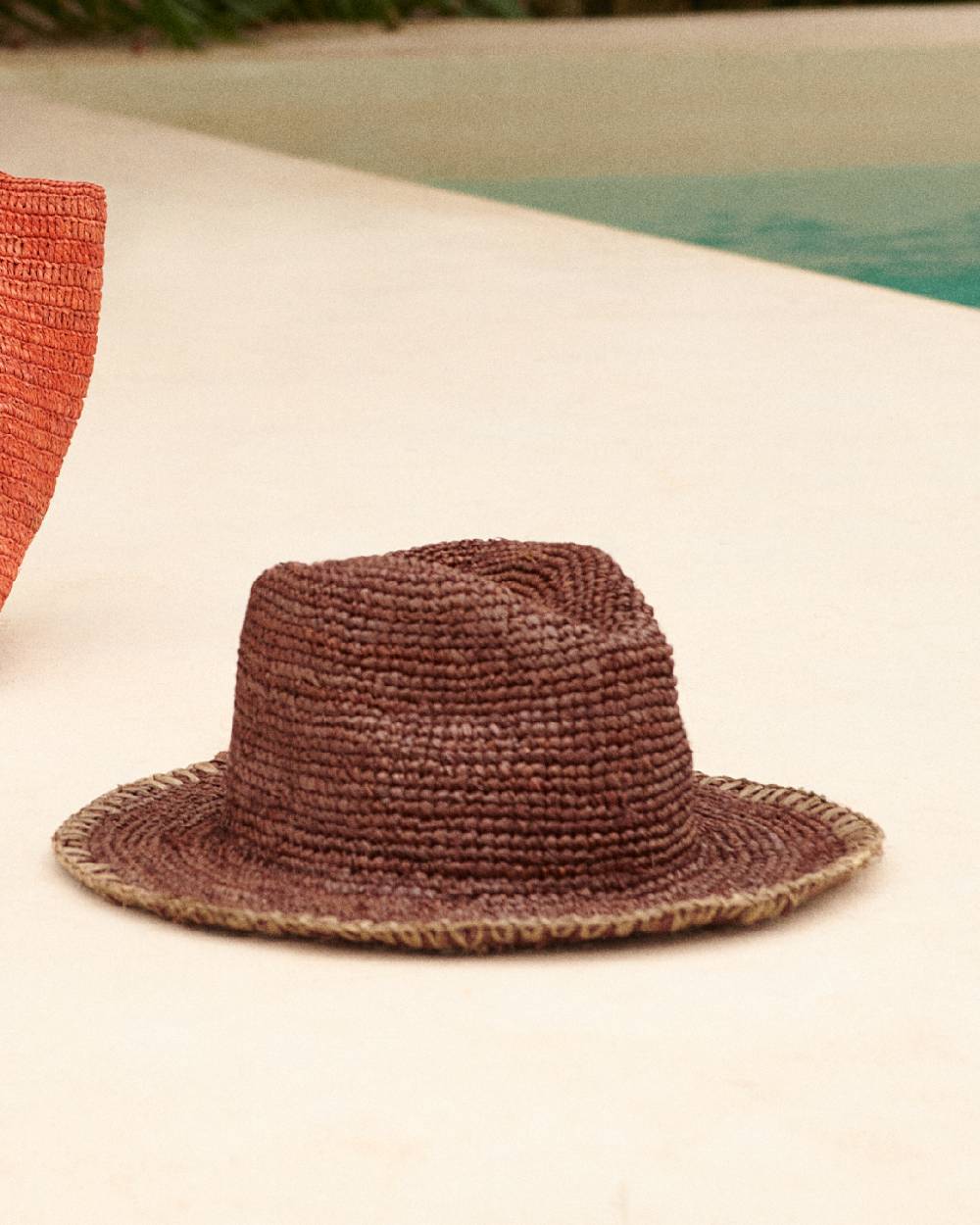 Manebí Raffia Panama Hat - Chocolate 2025
