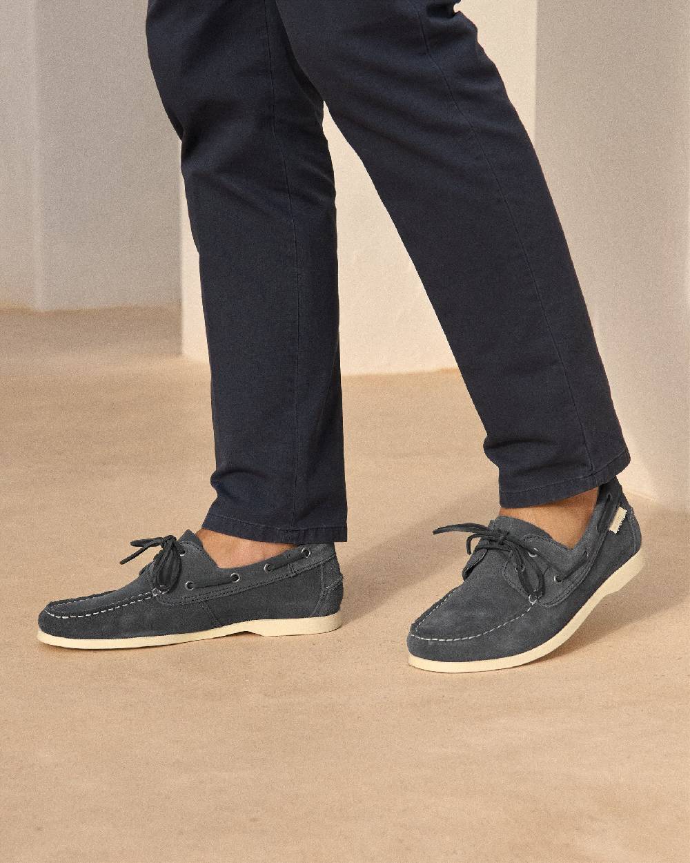 Manebí Suede Boat-Shoes - Hamptons Patriot Blue Saldi